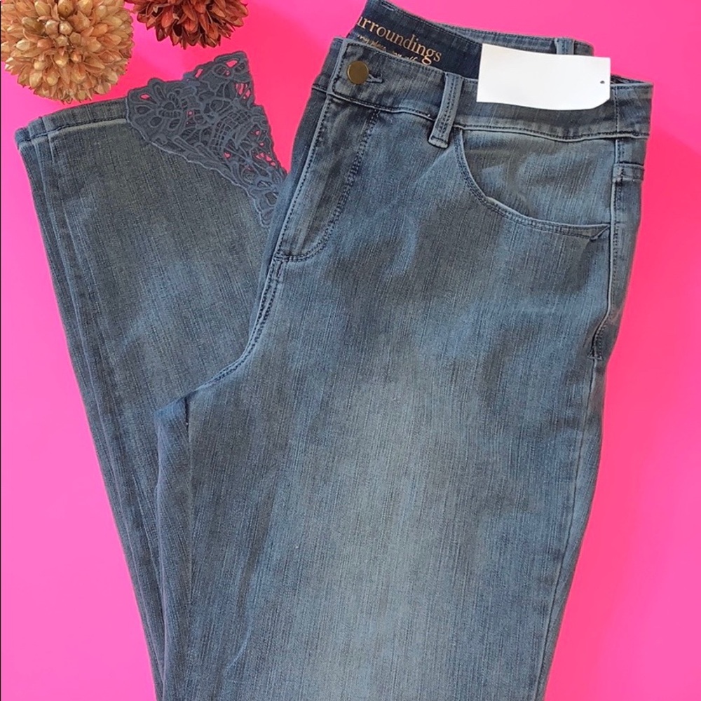 Soft Surroundings Straight Leg Ankle Jeans SZ: 14